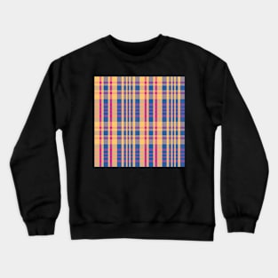 Vaporwave Aesthetic Sorcha 2 Hand Drawn Textured Plaid Pattern Crewneck Sweatshirt